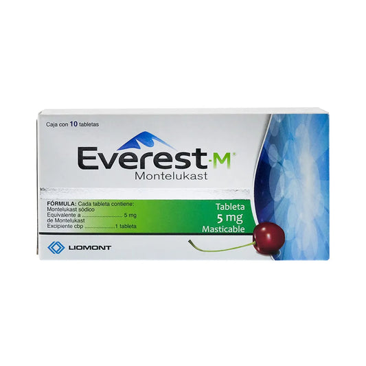 EVEREST MONTELUKAST 5 MG CAJ/10 TAB