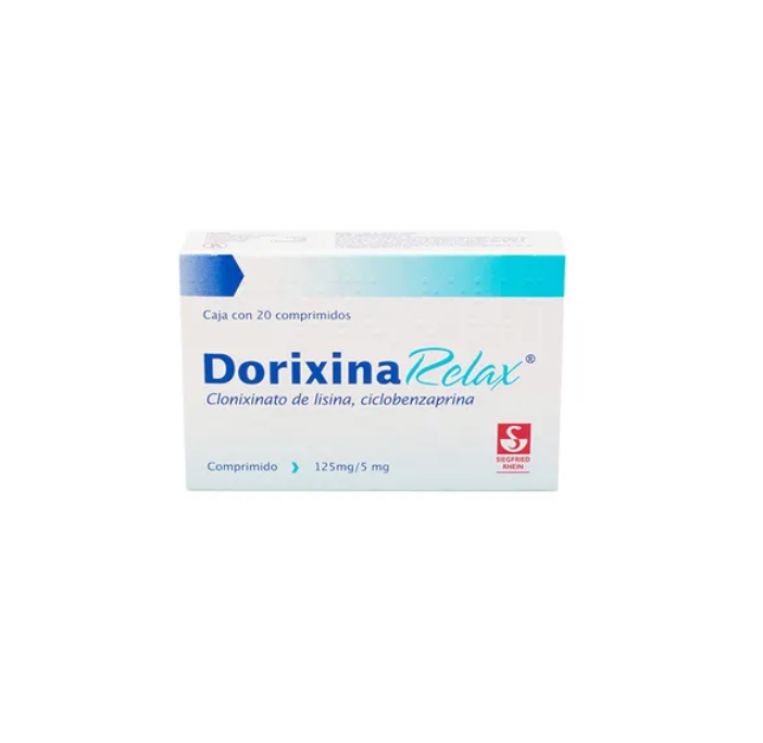 DORIXINA RELAX CLONIXINATO DE LISINA CICLOBENZAPRINA 125/5MG COM CAJ C/20