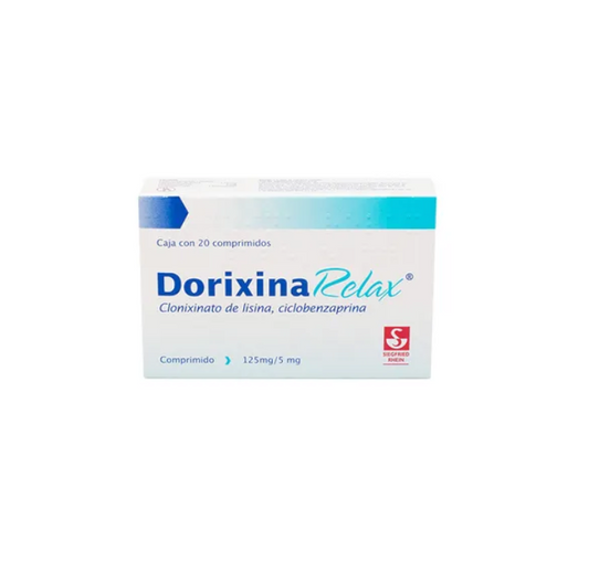 DORIXINA RELAX CLONIXINATO DE LISINA CICLOBENZAPRINA 125/5MG COM CAJ C/20