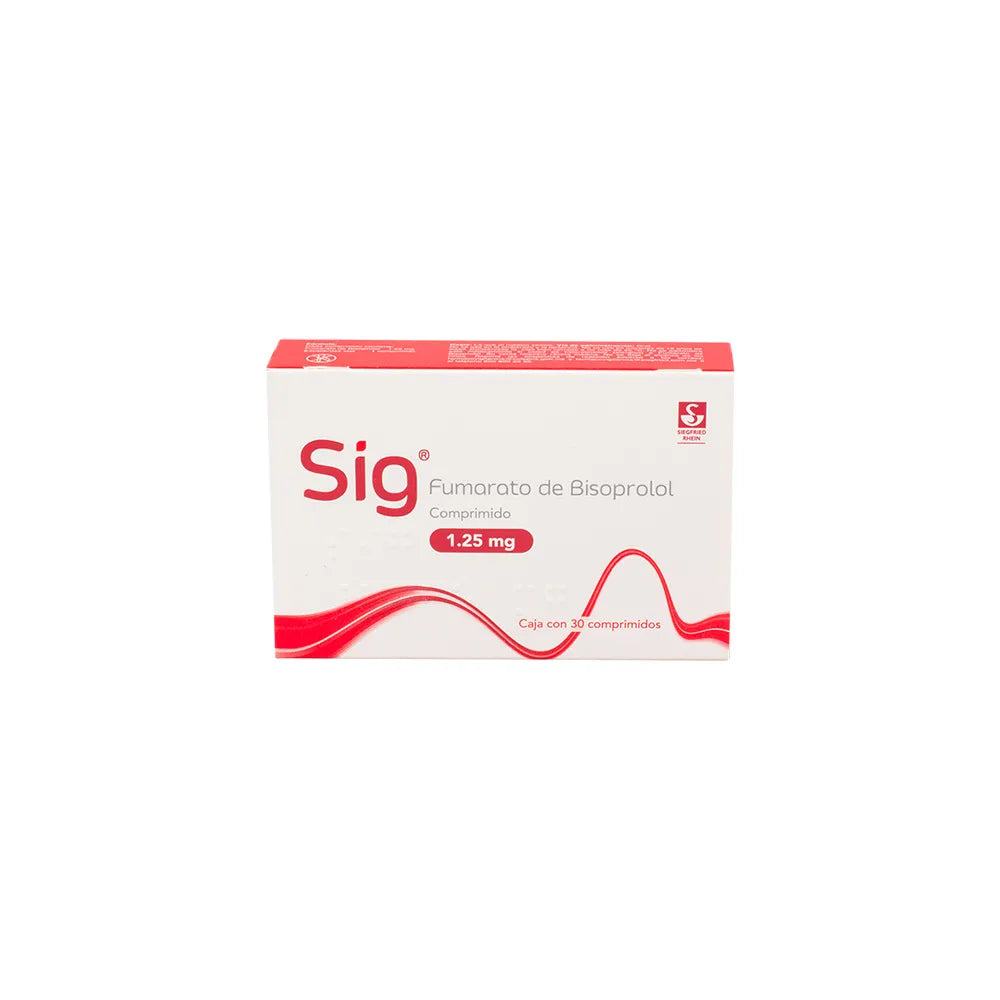 SIG BISOPROLOL 1.25 MG TAB C/30 TAB