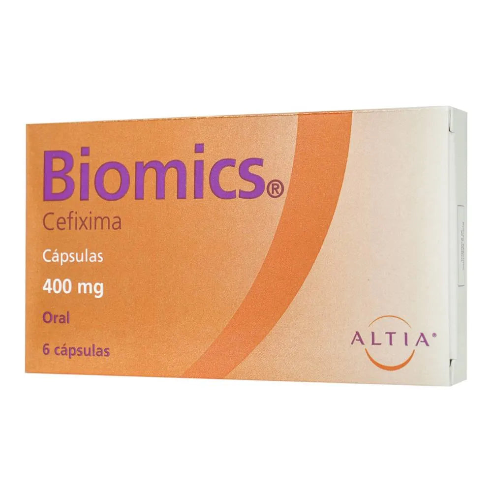 BIOMICS CEFIXIMA 400MG CAJ/ 6 CAP