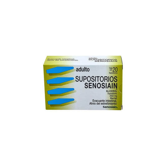 SUPOSITORIOS SENOSIAIN ADULTO GLICEROL 2.632 GR  CAJA C/20