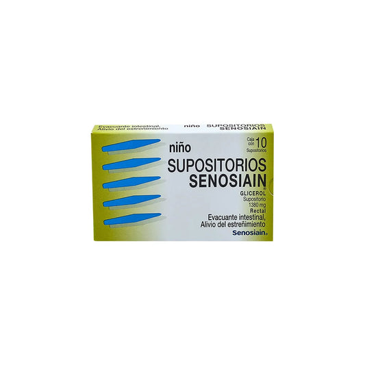 SUPOSITORIOS SENOSIAIN NIÑO GLICEROL 1.380 GR CAJA C/10