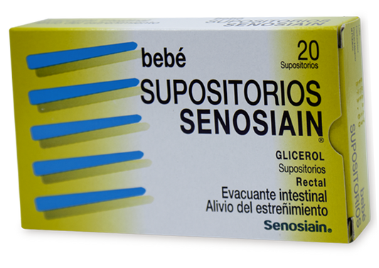 SUPOSITORIOS SENOSIAIN BEBE  GLICEROL 1.478 GRCAJA C/20