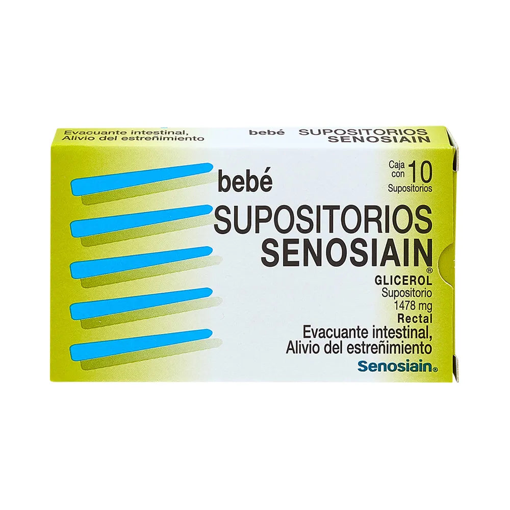SUPOSITORIOS SENOSIAIN BEBE GLICEROL 1.478 GR CAJA C/10