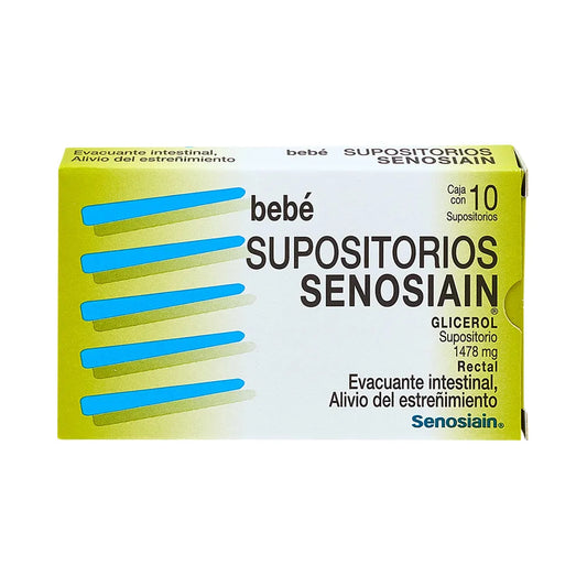 SUPOSITORIOS SENOSIAIN BEBE GLICEROL 1.478 GR CAJA C/10