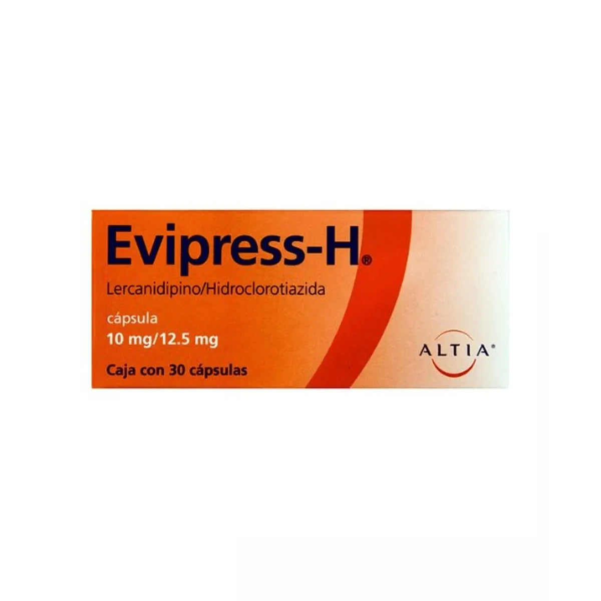 EVIPRESS-H LERCANIDIPINO/HIDROCLOROTIAZIDA 10 MG/12.5 MG CAJ/30 CAPS
