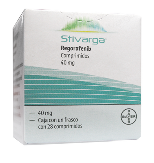STIVARGA REGORAFENIB 40 MG 3 FRASCOS C/U 28 COMPRIMIDOS