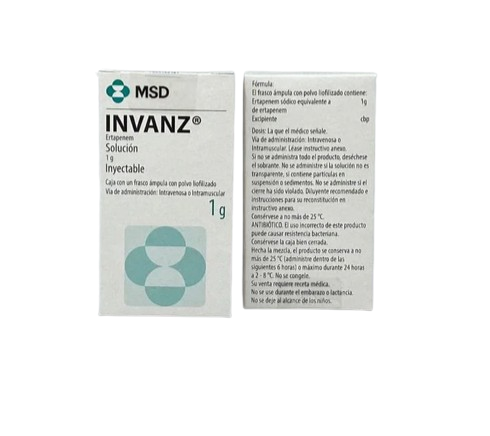INVANZ ERTAPENEM 1 GR FAM CAJ/1