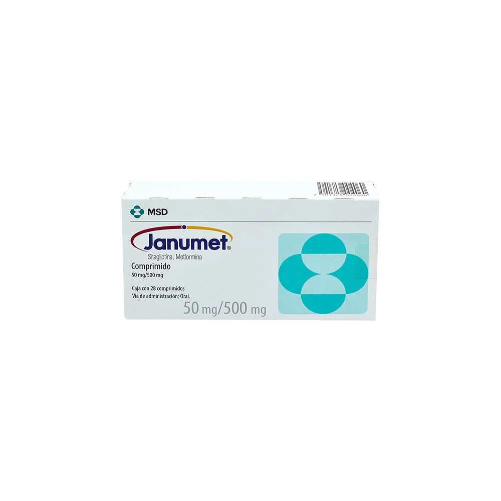 JANUMET SITAGLIPTINA/METFORMIN 50/500MG COM BOX C/28