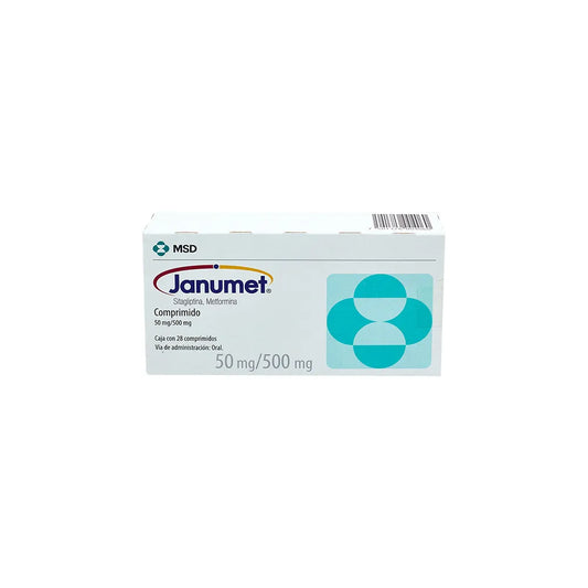 JANUMET  SITAGLIPTINA/METFORMINA 50/500MG COM CAJ C/28