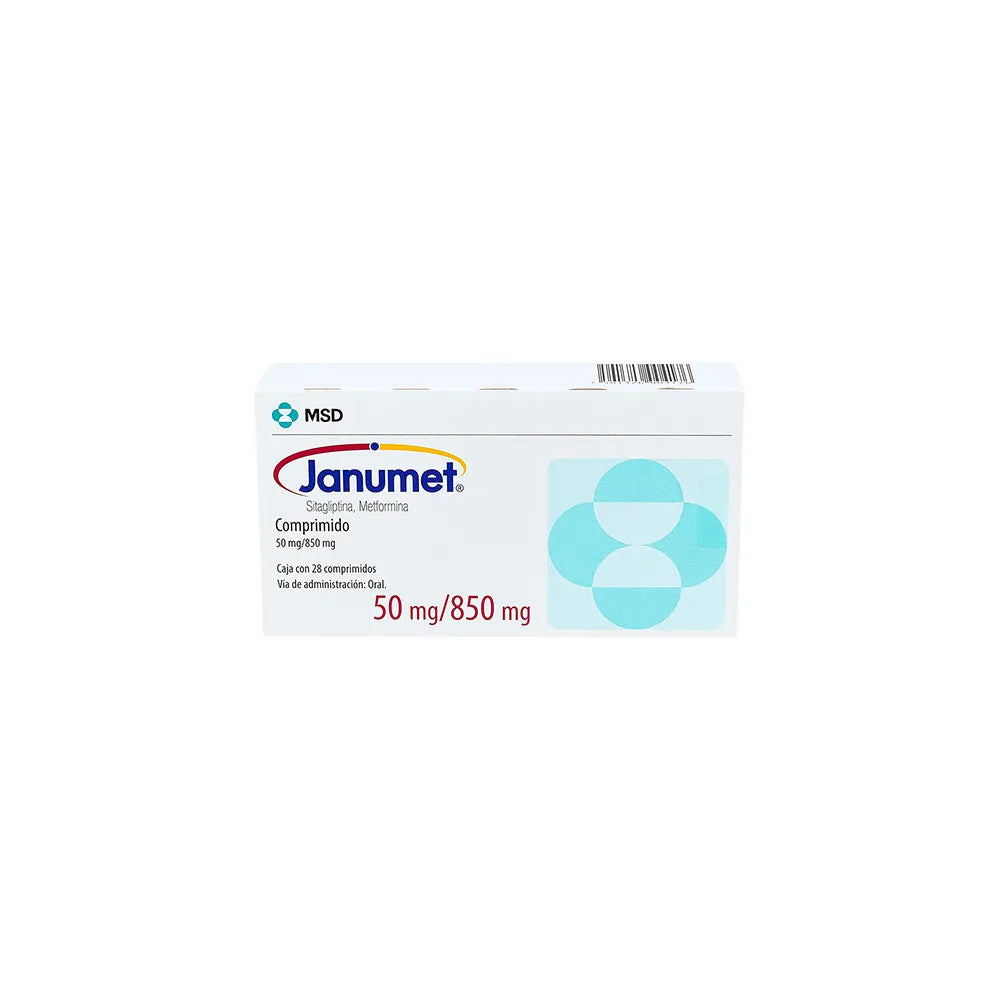JANUMET SITAGLIPTINA/METFORMIN 50/850MG COM BOX C/28