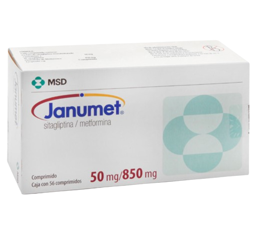 JANUMET SITAGLIPTINA/METFORMINA 50/850 MG COM CAJ/56