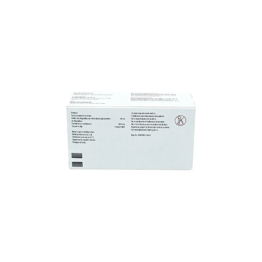 JANUMET SITAGLIPTINA/METFORMIN 50/100MG COM BOX C/56