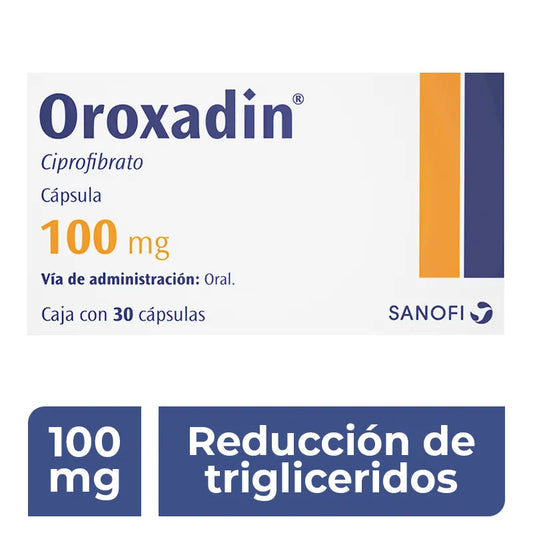 OROXADIN CIPROFIBRATO 100 MG CON 30 CAPS