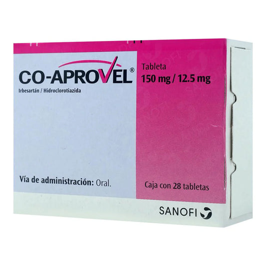 CO-APROVEL IRBESARTAN/HIDROCLOROTIAZIDA 150MG/12.5 MG TAB CAJ/28