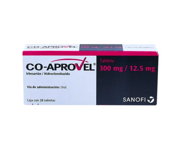 CO-APROVEL IRBESARTAN/HIDROCLOROTIAZIDA 300MG/12.5 MG TAB CAJ/28