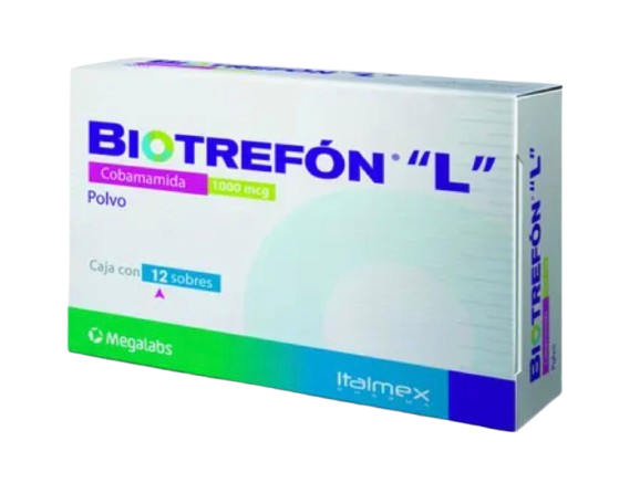 BIOTREFON L  COBADAMIDA  1000 MCG POLVO C/12 SOBRES