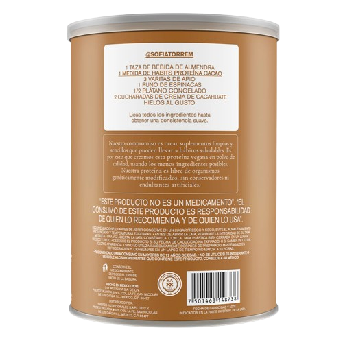 PROBIOTIC CACAO PROTEINA 22.3 GRS DE PROTEINA POR PORCION 1 LATA CON 488  GRS.