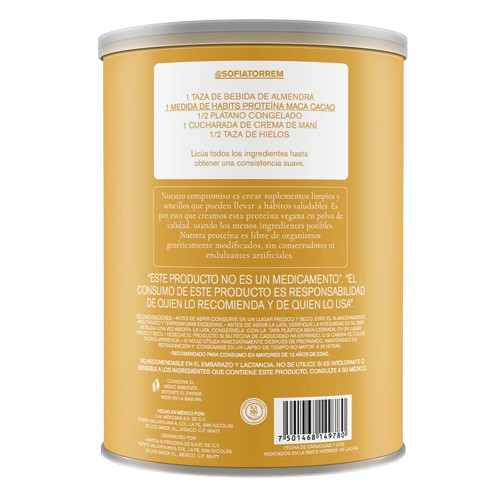 PROBIOTIC MACA CACAO  PROTEINA 20.3 GRS DE PROTEINA POR PORCION 1 LATA CON 488  GRS.