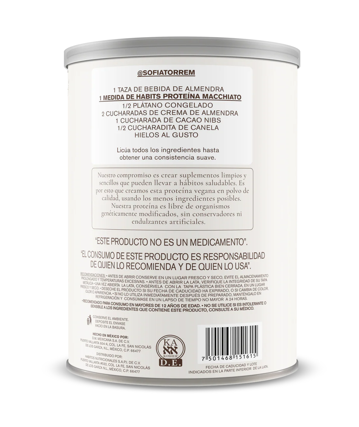 PROBIOTIC MACHIATO  PROTEINA 21.5 GRS DE PROTEINA POR PORCION 1 LATA CON 488  GRS.