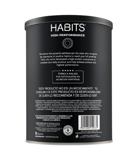 HABITS HP CACAO 1078 GRS  LATA CON 28 PORCIONES