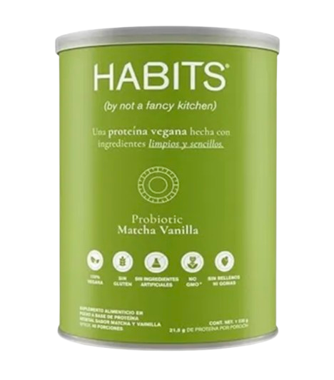 PROBIOTIC MATCHA VAINILLA  PROTEINA 21.5 GRS DE PROTEINA POR PORCION 1 LATA CON 1220 GRS.
