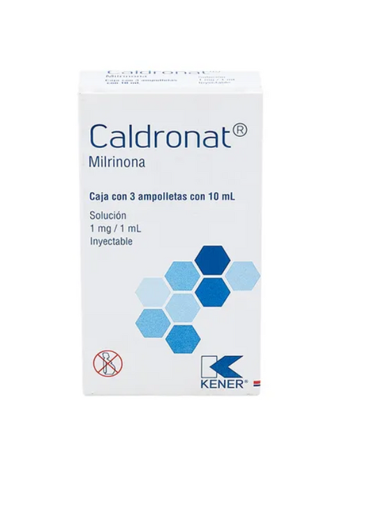 CALDRONAT MILRINONA 1 MG / ML SOL INY AMP CAJ C/3