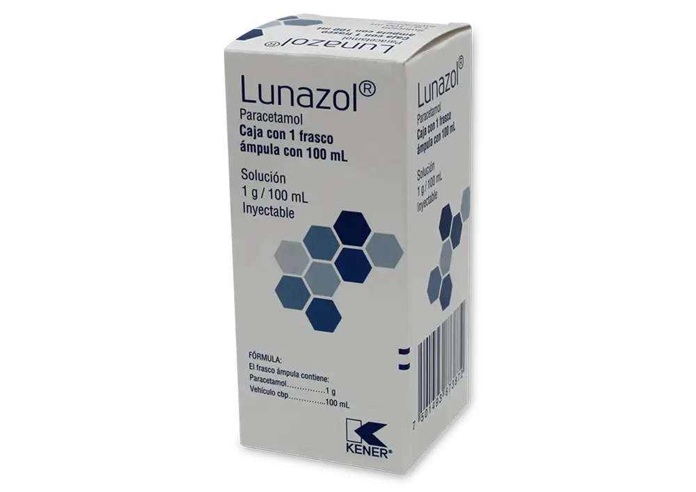 LUNAZOL  PARACETAMOL 1GR/100 ML CAJ/100 M