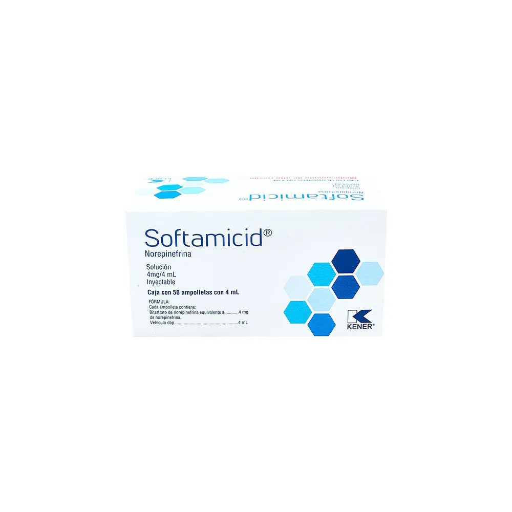 SOFTAMICID NOREPINEFRINA 4MG/4 ML CAJ/50 FAM