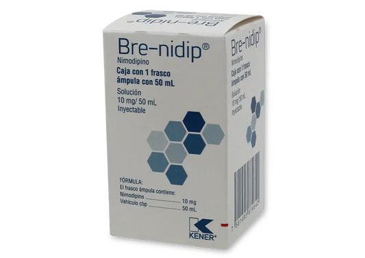 BRE-NIDIP NIMODIPINO 10 MG CAJ/ 1 FAM 50 ML