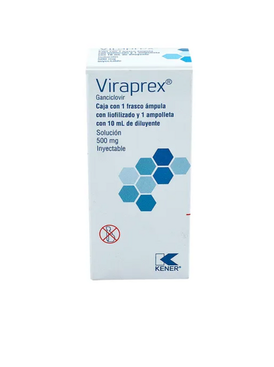 VIRAPREX GANCICLOVIR INYECTABLE 500 MG FAM 10 M C/1