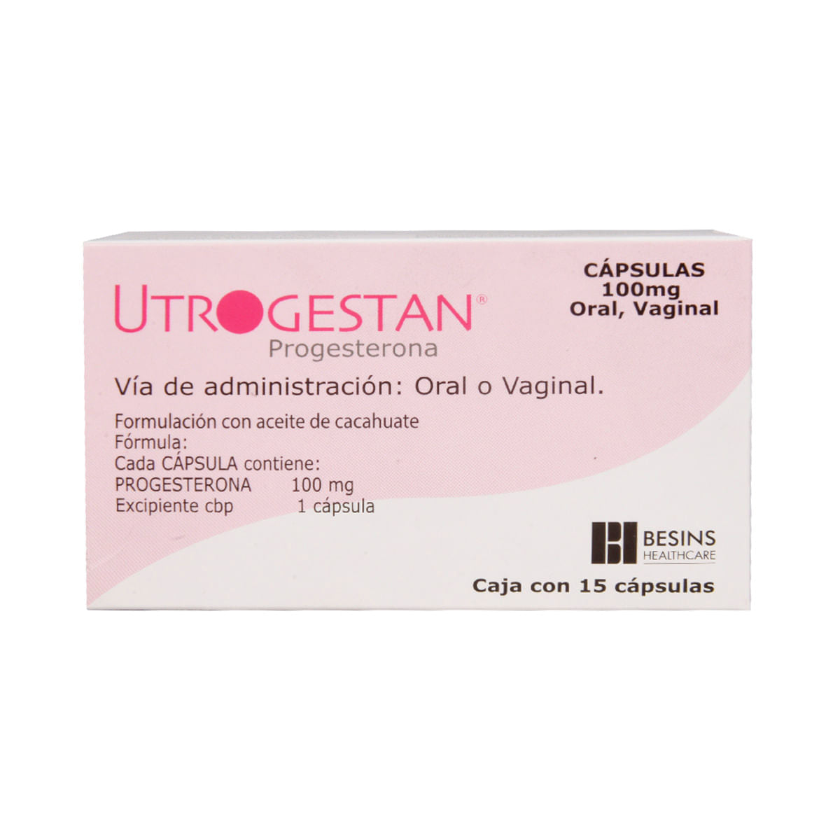 UTROGESTAN PROGESTERONA 100MG CAJ/15 CAPS