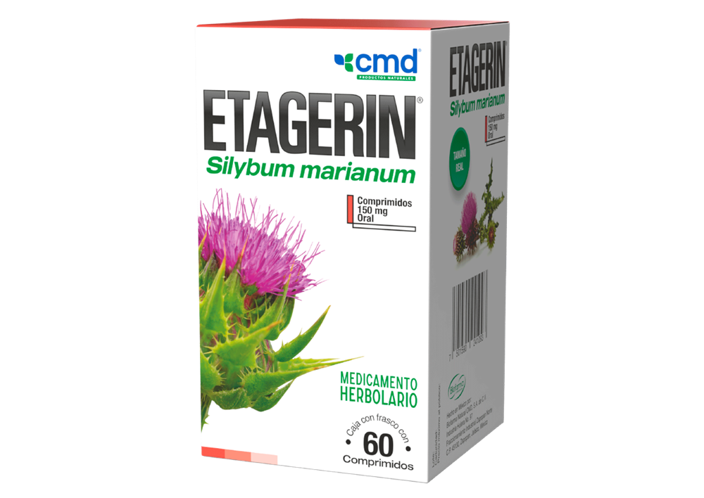 ETAGERIN SILYBUM MARIANUM 187 MG CAJ/60 COMP