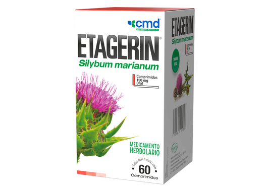 ETAGERIN SILYBUM MARIANUM 187 MG CAJ/60 COMP