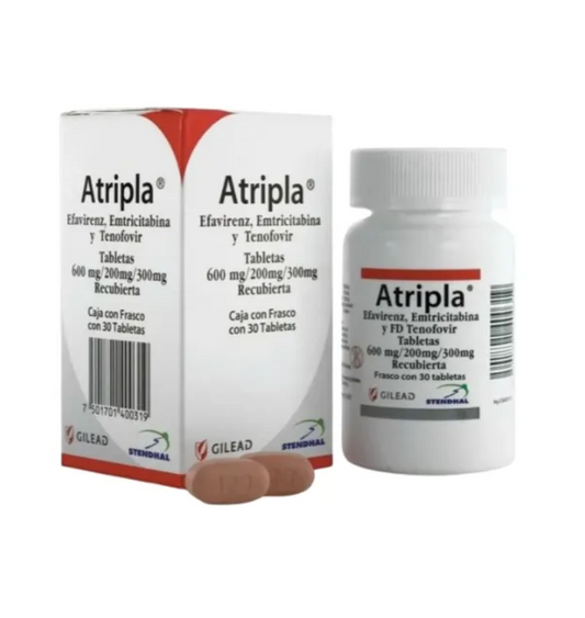ATRIPLA EFAVIRENZ/EMTRICITABINA/TENOFOVIR 600 MG / 200 MG/ 300 MG TAB CAJ/ 30
