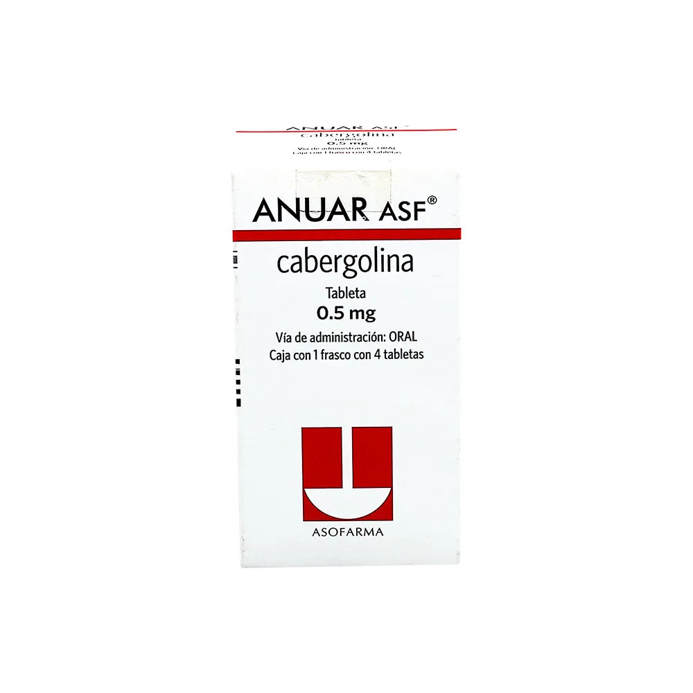 ANUAR ASF CABERGOLINA 0.5MG - COM - 4