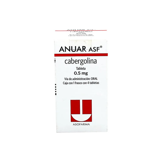 ANUAR ASF CABERGOLINA 0.5MG - COM - 4