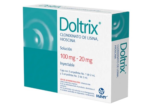 DOLTRIX CLONIXINATO DE LISINA/ HIOSCINA 100 MG/ 20 MG CAJ/3 AMP