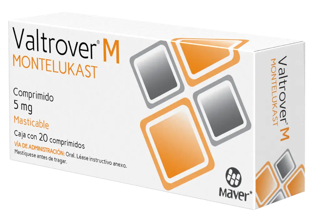 VALTROVER M MONTELUKAST 5 MG CAJ/ 20 COMP MAST