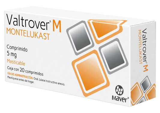 VALTROVER M MONTELUKAST 5 MG CAJ/ 20 COMP MAST