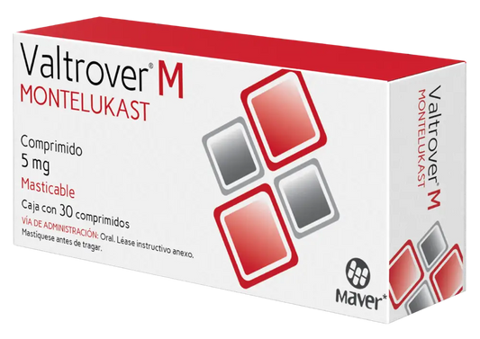 VALTROVER M MONTELUKAST 5 MG CAJ/ 30  COMP MAST