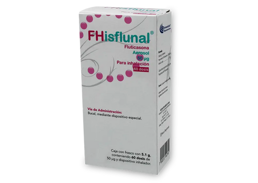 FHISFLUNAL FLUTICASONA 50 MCG CAJ/ 60 DISP