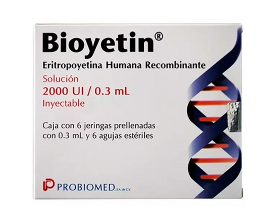 BIOYETIN ERITROPOYETINA HUMANA 2000UI FAM CAJ/6