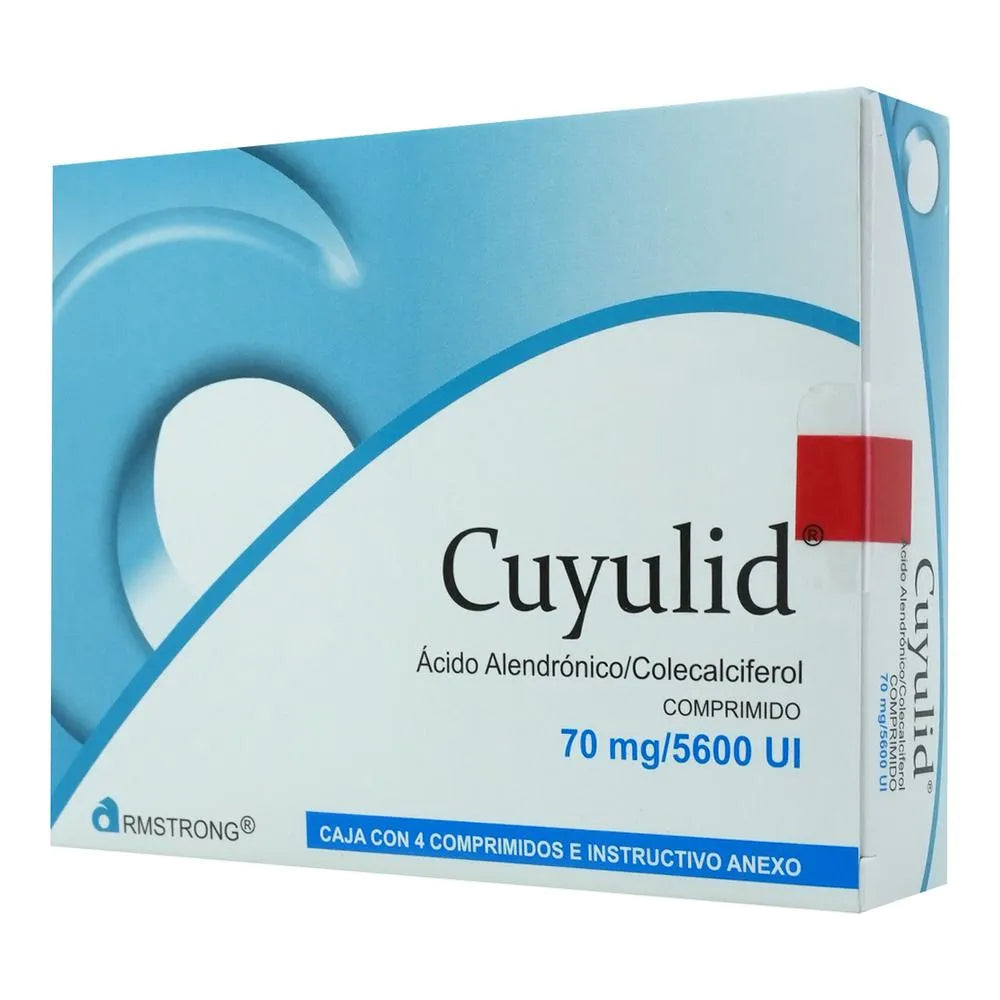 CUYULID ACIDO ALENDRONICO/COLECALCIFEROL 70 MG/5600 UI CAJ/4 COMP