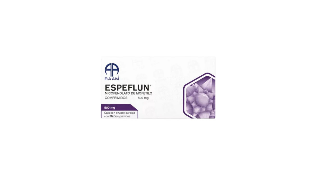 ESPEFLUN MICOFENOLATO DE MOFETILO 500 MG COMP CAJ/50
