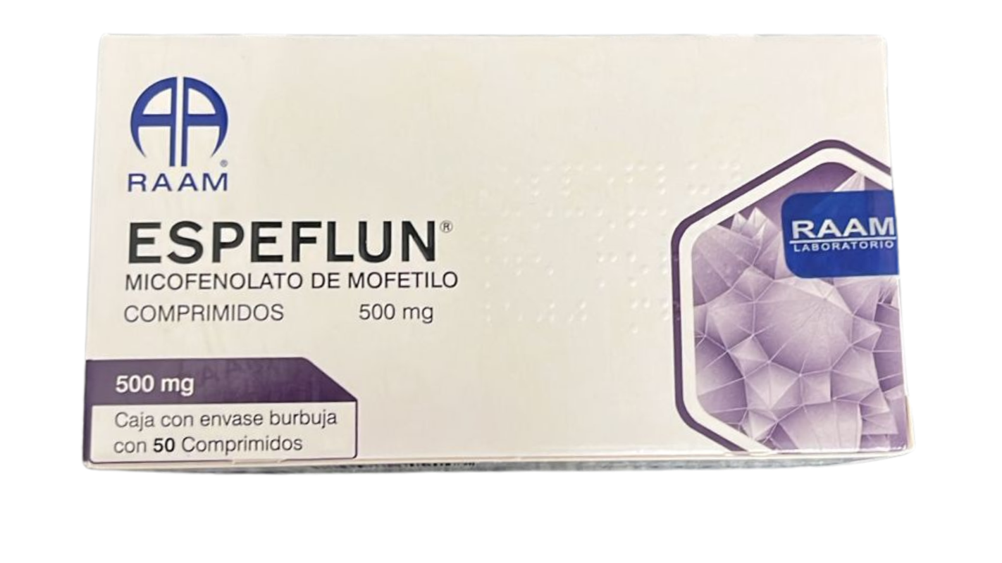 ESPEFLUN MICOFENOLATO DE MOFETILO 500 MG COMP CAJ/50