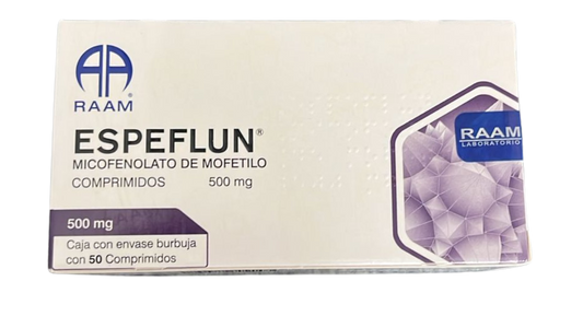 ESPEFLUN MICOFENOLATO DE MOFETILO 500 MG COMP CAJ/50