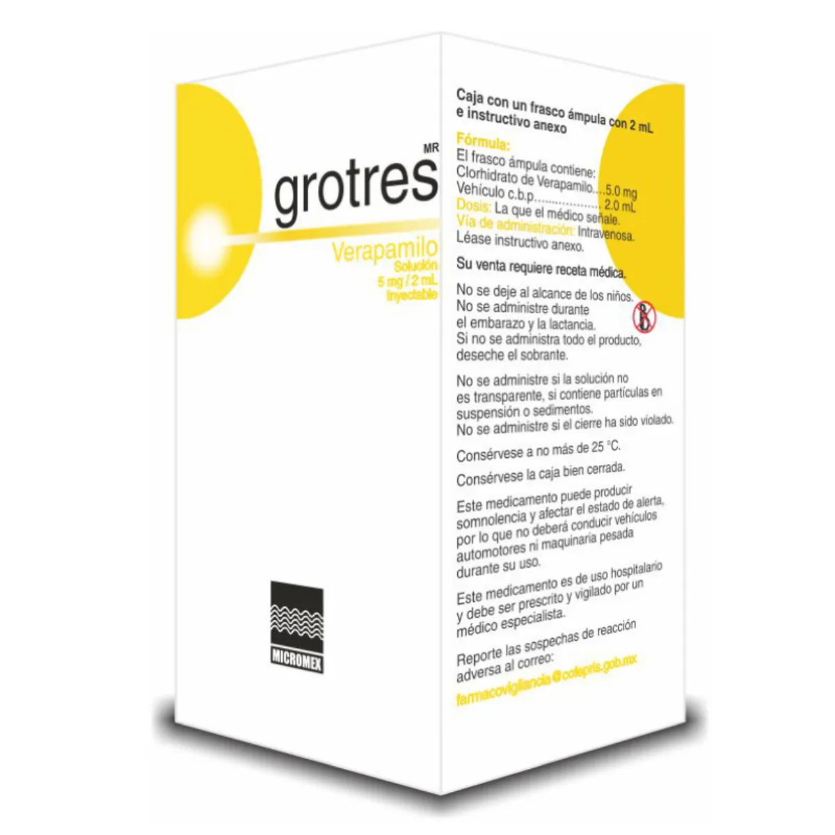 GOTRES VERAPAMILO 5 MG/ 2 ML 1 FAM