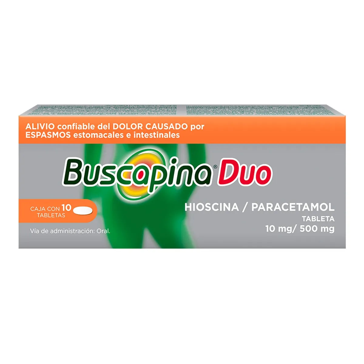 BUSCAPINA DUO HIOSCINA/PARACETAMOL 10/500MG 10 TABS